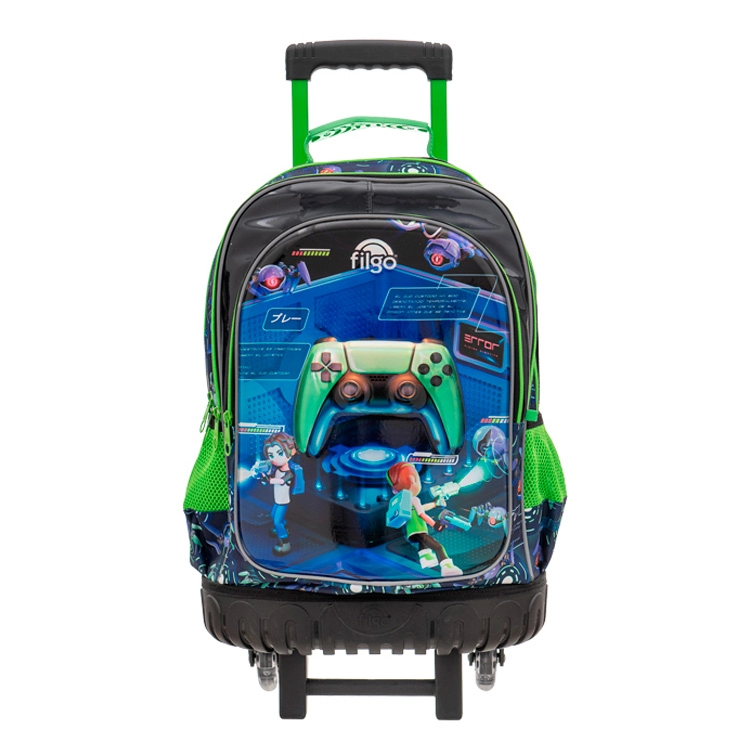 Mochila Escolar Filgo 2026 3D 18" Gamer Con Carro Art.MO26-T3D-004